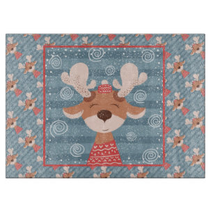 Tabla De Cortar Cute Rudolph