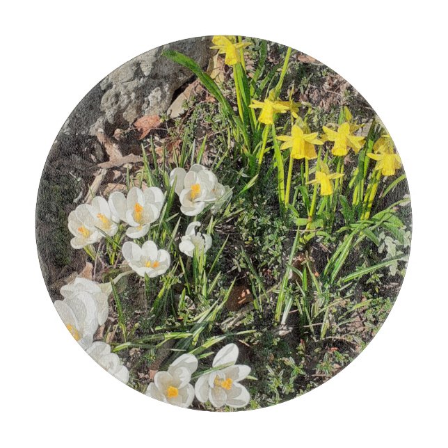 Tabla De Cortar Daffodils y Crocus (Anverso)