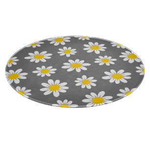 Tabla De Cortar Daisies amarillos blancos