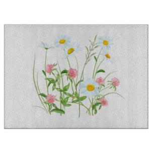Tabla De Cortar Daisies y Honeysuckles