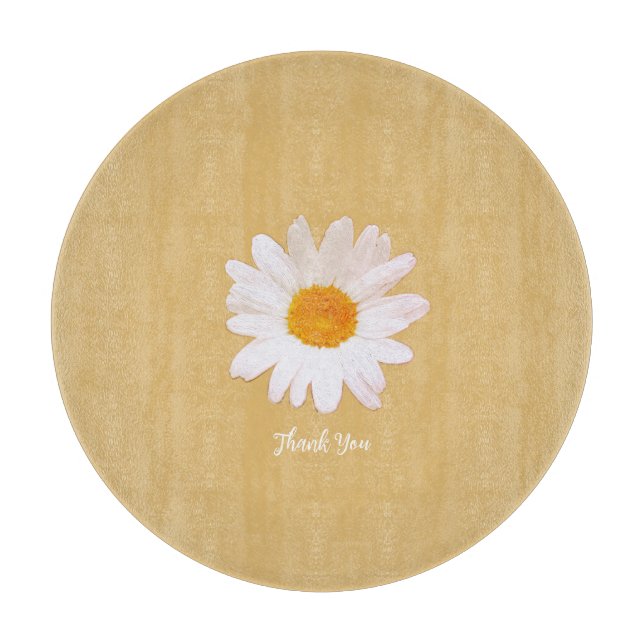 Tabla De Cortar Daisy Flower Dream – Summer Botanical Thank You (Anverso)