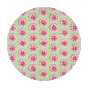 Tabla De Cortar Daisy rosado en el círculo de la cocina de Mint Pa