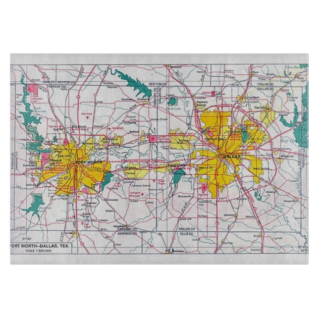 Tabla De Cortar Dallas/Fort Worth (Anverso)