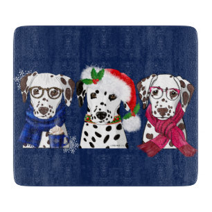 Tabla De Cortar Dálmatas de Navidad