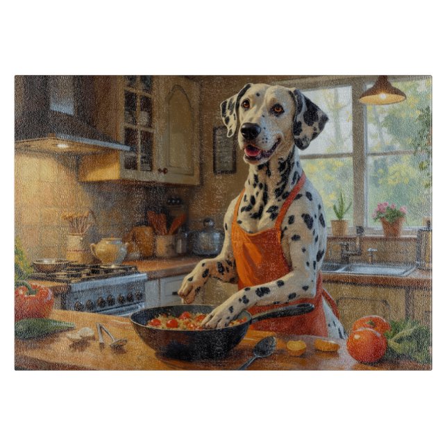 Tabla De Cortar Dalmatian Cooking in Kitchen (Anverso)