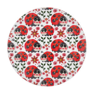 Tabla De Cortar Dama de Abeja Kawaii Adorable Patrón Floral Contin