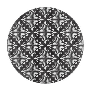 Tabla De Cortar Damasco elegante: Art Deco floral