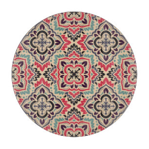 Tabla De Cortar Damasco elegante: Textura vintage sin costura