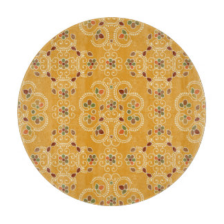 Tabla De Cortar Damasco indio tradicional, patrón sin costuras.