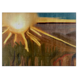 Tabla De Cortar Danza del arte abstracto de Cacti