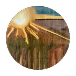 Tabla De Cortar Danza del arte abstracto de Cacti