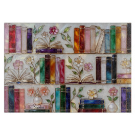 Tabla de cortar de cocina estante de libros person