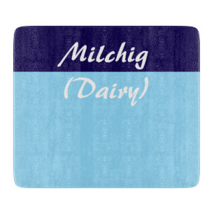 Tabla de cortar de cocina kosher Milchig Dairy Mil