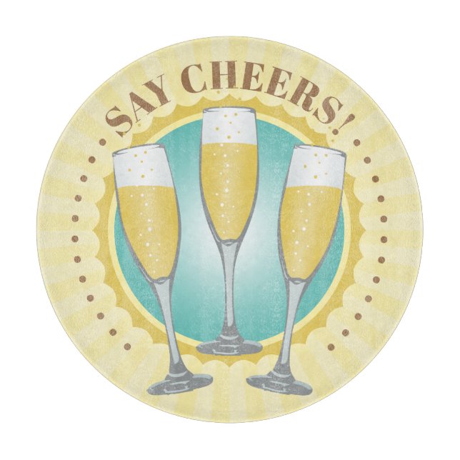 Tabla de cortar de copas de champán (Anverso)