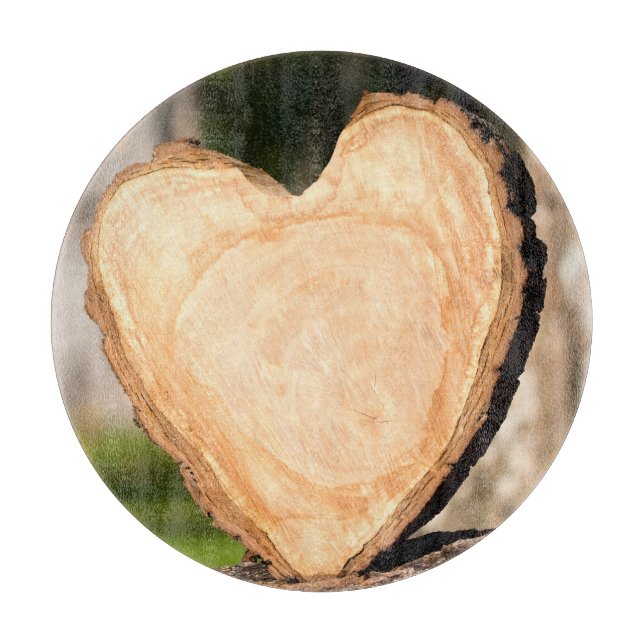 tabla de cortar de corazón de madera (Anverso)