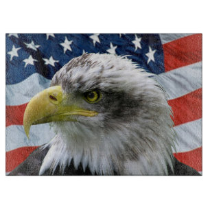 Tabla de cortar de la bandera americana de Eagle