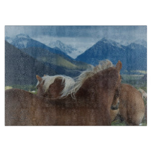 Tabla de cortar de las melenas y de las montañas