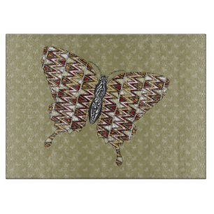 Tabla de cortar de vidrio African Swallowtail