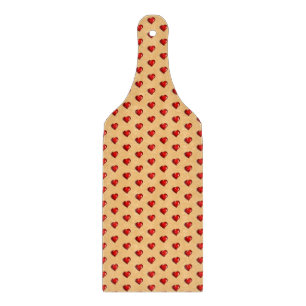 Tabla de cortar de vidrio Amor Corazones Rojos