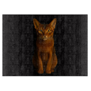 Tabla de cortar de vidrio Black 4 Luxe Abyssinian 