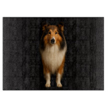 Tabla de cortar de vidrio Black 4 Luxe con perro C