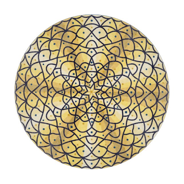 Tabla de cortar de vidrio Celestial Sun (Anverso)