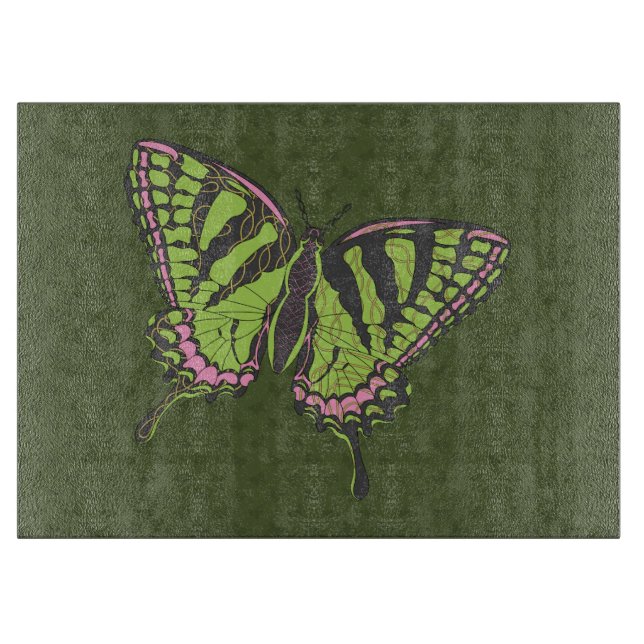Tabla de cortar de vidrio Celtic Swallowtail (Anverso)