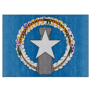 Tabla de cortar de vidrio con bandera de las Islas