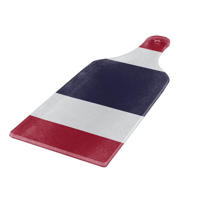 Tabla de cortar de vidrio con bandera de Tailandia (Borde)