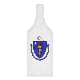 Tabla de cortar de vidrio con la bandera de Massac