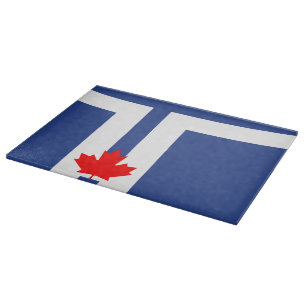 Tabla de cortar de vidrio con la bandera de Toront