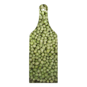 Tabla de cortar de vidrio con tazón de guisantes