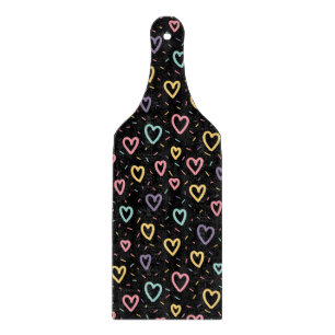 Tabla de cortar de vidrio Corazones Coloridos Amor