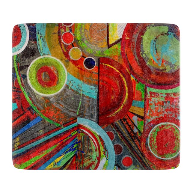 Tabla de cortar de vidrio Deco fracturado (Anverso)