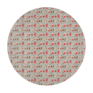 Tabla de cortar de vidrio decorativa