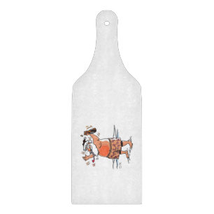 Tabla de cortar de vidrio Drunk Santa