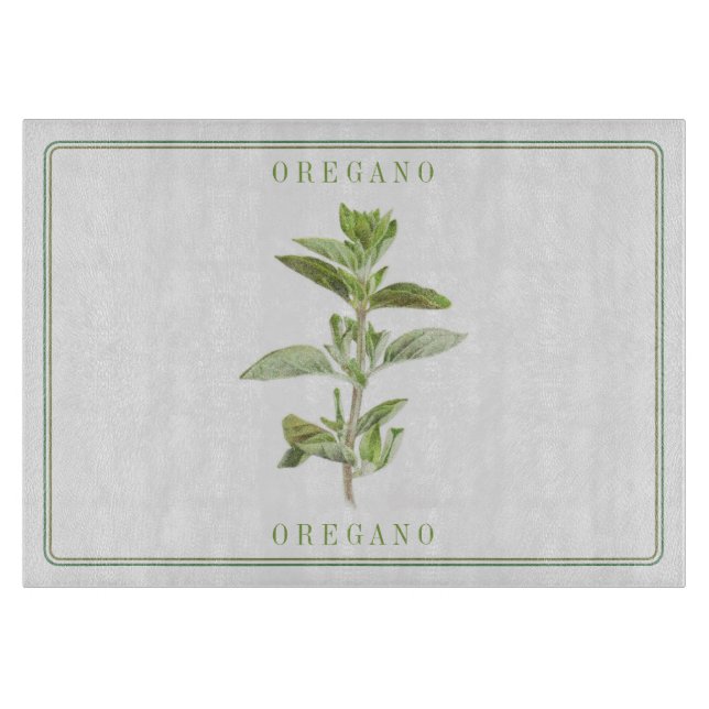 Tabla de cortar de vidrio FRESH OREGANO 11x8 (Anverso)