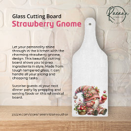 Tabla de cortar de vidrio Gnome de fresa