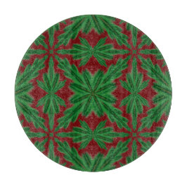 Tabla de cortar de vidrio granate Pine Mandala