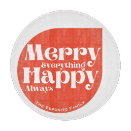 Tabla de cortar de vidrio Merry Everything Happy A
