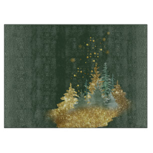 Tabla de cortar de vidrio Mystical Forest Harvest