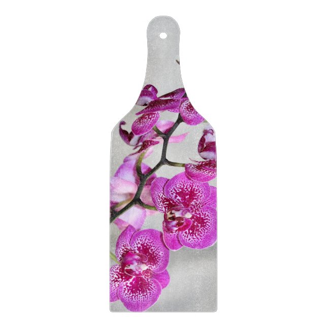 Tabla de cortar de vidrio orquídeas (Anverso)