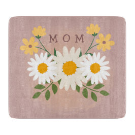 Tabla de cortar de vidrio para mamá personalizada 