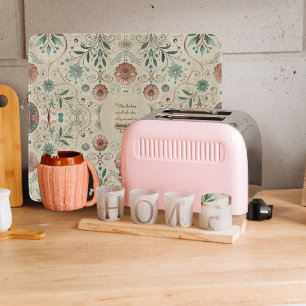 Tabla de cortar de vidrio personalizable Boho Herb