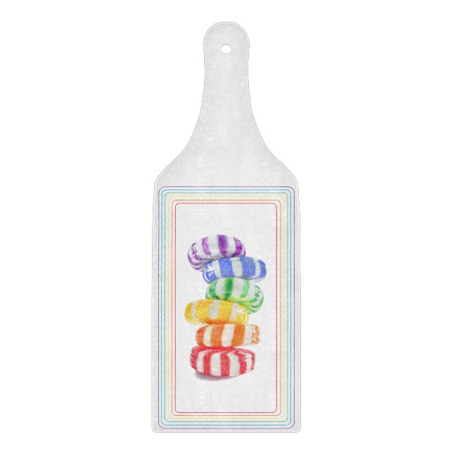 Tabla de cortar de vidrio RAINBOW CANDY (Anverso)