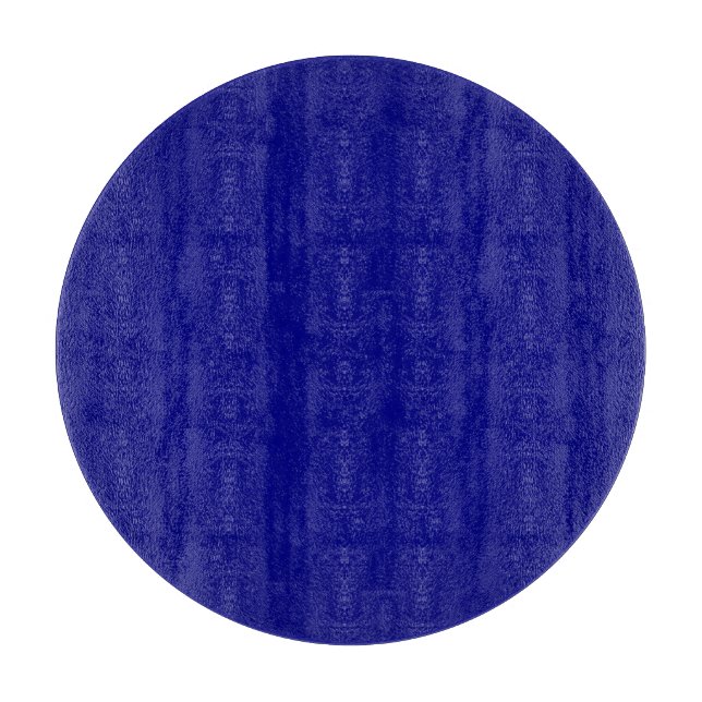 Tabla de cortar de vidrio redonda azul marino (Anverso)