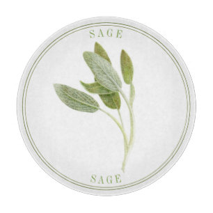 Tabla de cortar de vidrio redonda FRESH SAGE