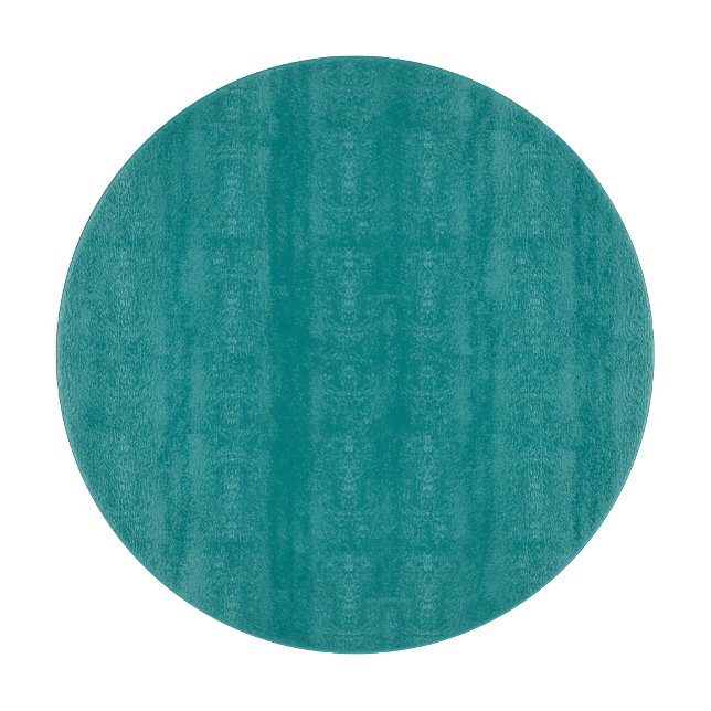 Tabla de cortar de vidrio redonda verde azulado (Anverso)