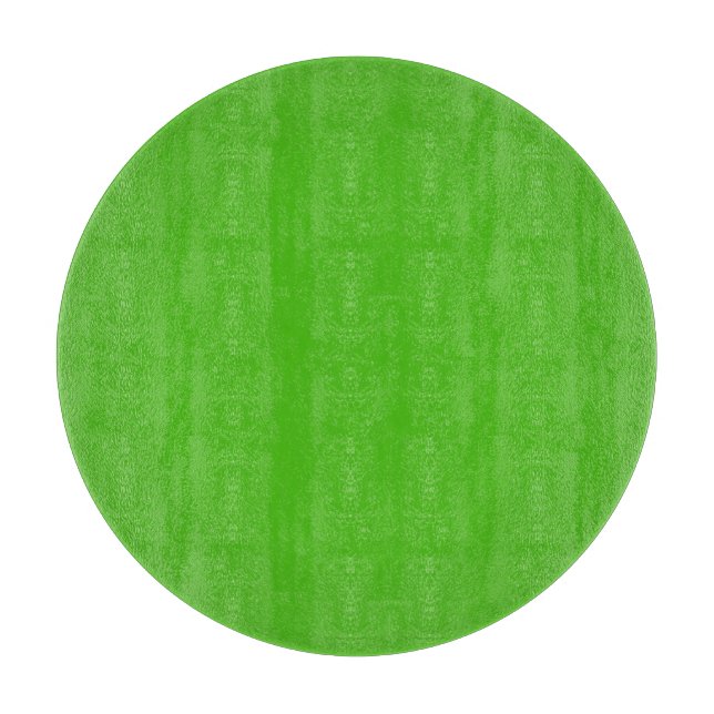 Tabla de cortar de vidrio redonda verde Kelly (Anverso)