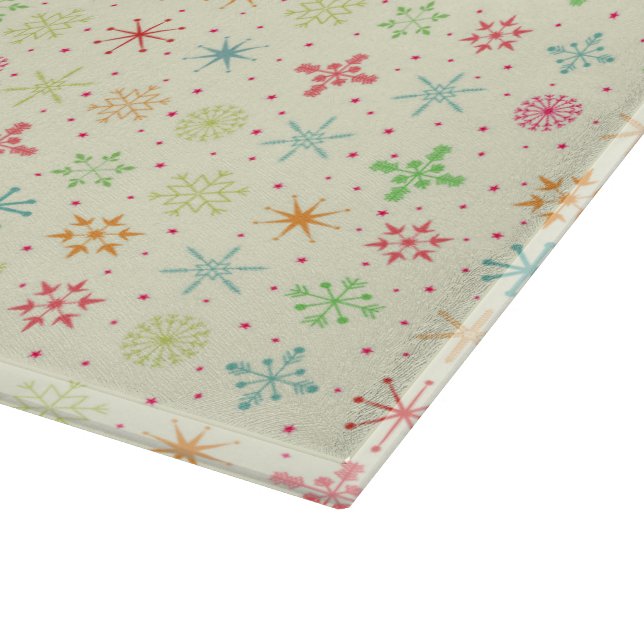 Tabla de cortar de vidrio Retro Stars (Borde)